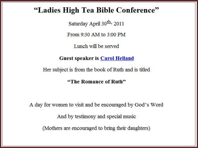 Ladies High Tea